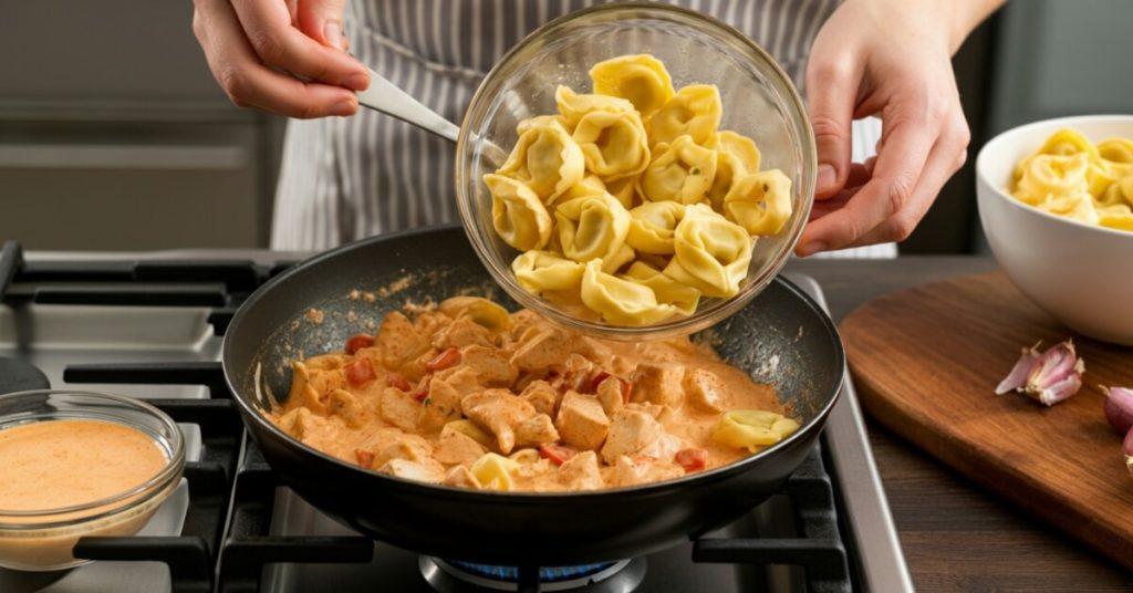 How to Make Creamy Cajun Chicken Tortellini