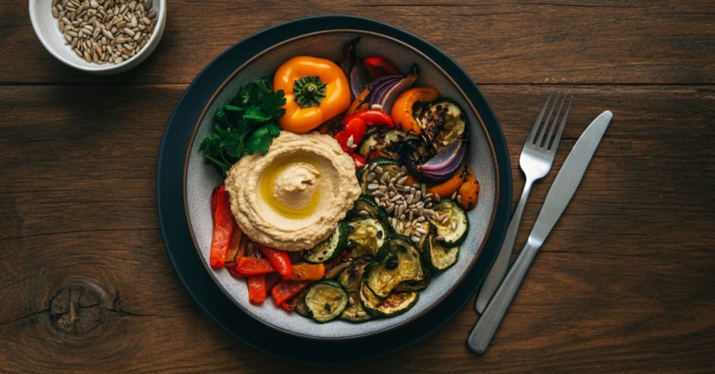 Roasted Veggie and Hummus Bowl Recipe